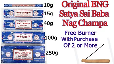 Original Satya Sai Baba Nag Champa Incense Sticks 15g 40g 100g 250g • $3.49