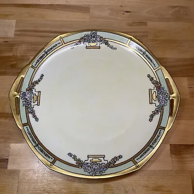 Vintage M Z Austria Porcelain Platter Hand Painted Signed M.A.S. Gilded Edge • $39.99