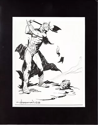 Mike Hoffman Signed Original Fantasy Art Pencil Comic Artist Golf Vampire Warrio • $93.49