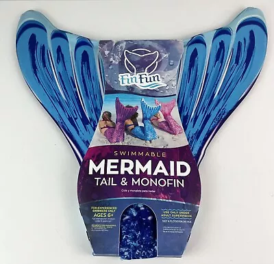 Fin Fun Starter Mermaid Tail And Monofin For Kids - Blue Size Youth • $49