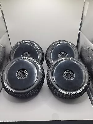 £25.95 • Buy 🇬🇧 1/8 Scale Rc Buggy Tyres 17mm Hex Rc Wheels And Tyres Black Free P&P Uk🇬🇧