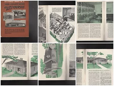 Popular Mechanics #12 Diy Three Homes You Can Build Mid Century Modern House Pla • $26.99