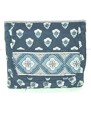 Vera Bradley Nantucket Navy Blue Trifold Wallet W/ Zip Coin And ID Slot • $14.39