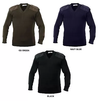 Military Style Sweater V-Neck Pullover Army Navy SEAL Commando USAF Police SWAT • $51.99