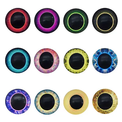 6-30mm Dragon Eyes Glass Flatback Cabochon Jewelry DIY Accessories 5-25 Pairs • $5.98