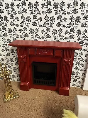 1/12th Dolls House Miniature Mahogany Elizabethan Fireplace Fire Surround NEW • £12.99