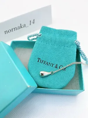$92.99 • Buy MINT TIFFANY & Co Sterling Silver 925 Teardrop Pendant  Necklace With Box
