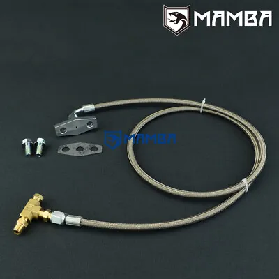 MAMBA Turbo Oil Feed Line Kit For Nissan 240SX S14 KA24DE W/ Garrett T3 T4 • $44.78