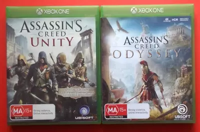 Assassins Creed Unity + Odyssey XBOX ONE X2 Game Bundle TRACKING + FREE POSTAGE • $31.95