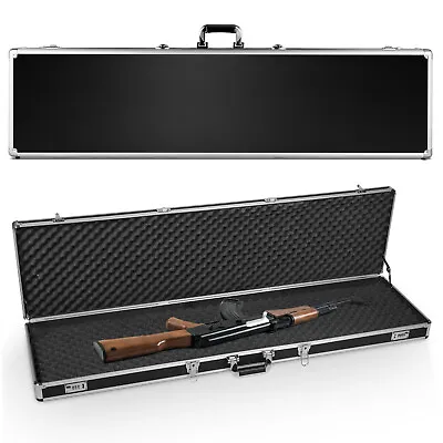 Portable Long Lockable Gun Case Large Hard Rifle Case Shotgun Storage Lock Box • £59.95