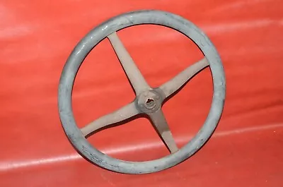 Ford Model T 16  Rubber Steering Wheel 4 Spoke Metal Spider Original Vintage  • $185