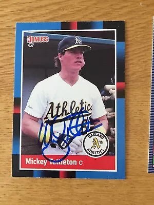 Oakland A's Mickey Tettleton Signed 1988 Donruss Card • $9.99