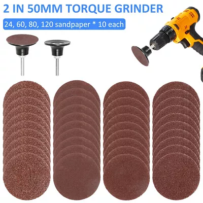 40pcs Grit Type R Roloc Sanding Discs 2'' 50mm 40/80/120/240 Abrasive Roll AU₡ • $15.68