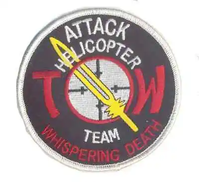 Army Tow Team Attack Helicopter Whispering Death Military Embroidered Patch • $28.99