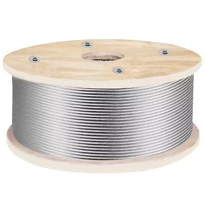 VEVOR T316 500ft Stainless Steel Wire Rope Cable 3/16  1x19 Cable Railing • $107.99