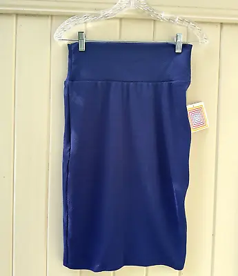 LuLaRoe Womens Cassie Skirt Size XS SOLID BLUE Classic Pencil NWT NEW OLD STOCK • £14.45