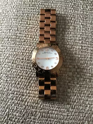 Pre-owned: Marc By Marc Jacobs Ladies Amy Watch. Rose Gold. White Dial. MBM3077 • $18.48