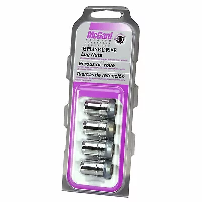 McGard 65357 Chrome Cone Seat SplineDrive Lug Nut Set (M12 X 1.5) Set Of 4 • $22.16