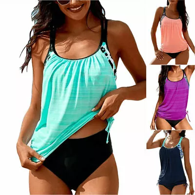 Women Ladies Push Up Bikini Tankini Set Swimwear Bathing Suit Swimsuit Beachwear • $27.39