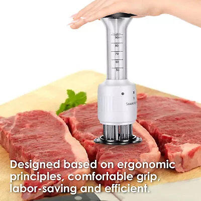 Meat Tenderizer Needle Stainless Steel Steak Meat Injector Marinade Syringe • $24.39