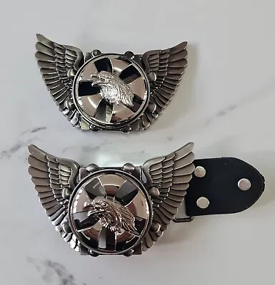 Eagle Wings With Spinning Eagle-Biker Belt Buckle-Gothic-Motorcycle-Trikes-Bikes • £6.95