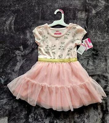 NWT Toddler Girl Original Disney Minnie Mouse Tutu Dress Easter Summer Valentine • $17.99