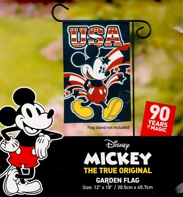 DISNEY 12  X 18  Mickey Mouse USA Garden Flag/Banner (Patriotic/America) • $19.99