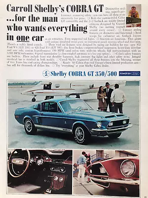 Vintage 1968 Ford Shelby Mustang Cobra GT Original Ad F085 • $6.25