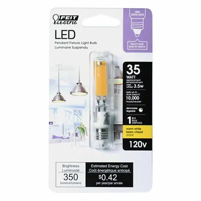 Feit Electric T4 E11 LED Bulb Warm White 35 Watt Equivalence (1 UNIT) • $5.74