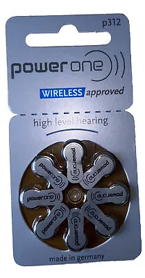 Power One Zinc P312 Hearing Aid Battery Nine 8 Packs Made In Germany Exp 6/26 • $14.95