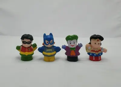 $10.99 • Buy Fisher Price Little People DC Super Heroes 4 Lot Joker, Robin, Batman, W. Woman