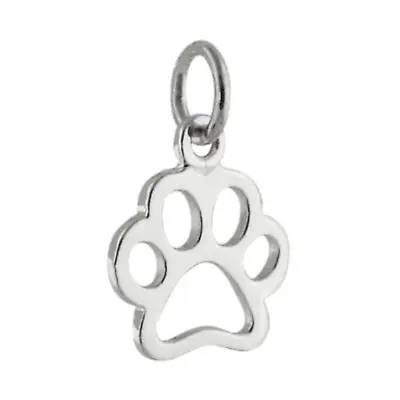 925 Sterling Silver OPEN PAW Charm 10mm - Wholesale Finding • £2.75