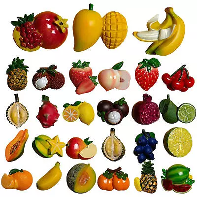 Resin Fruits Fridge Magnets Creative 3D Fruit Magnets Refrigerator Sticker • $13.20