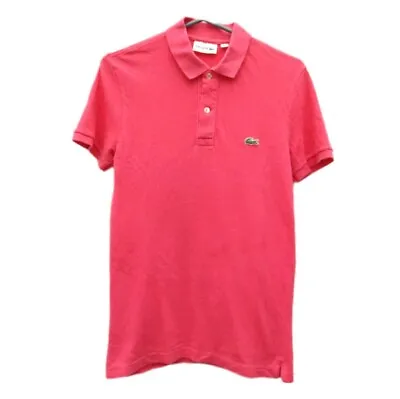 £3.99 • Buy Lacoste Polo T Shirt Pink/Cerise XS Slim Fit Womens/Girls/Unisex