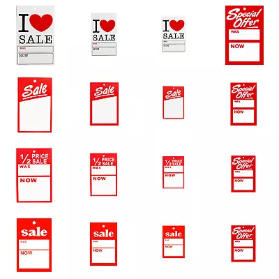 £1.20 • Buy Special Offer Sale Cards Reduced Was Now Card Pricing Gun Hanger Swing Tickets