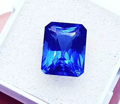 Natural Blue Sapphire Emerald Cut 8 To 10 Ct Certified Loose Gemstone • £12.05