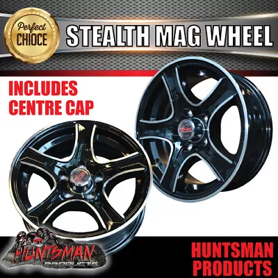 13x5  Boat Jetski Caravan Trailer HT Holden Stealth Alloy Mag Wheel Rim 5/108 • $145