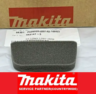 Genuine Makita 443141-3 Air Cleaner Filter Element For BHX2501 EBH252L EBH252U • £4.86