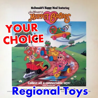 McDonald's 1991 MUPPET BABIES Jim Henson Baby REGIONAL Cartoon YOUR Toy CHOICE • $5