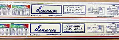 (2) ADVANCE ICN-2S28 Ballast 2 Lamp T5 120/277V Good Used • $19.99