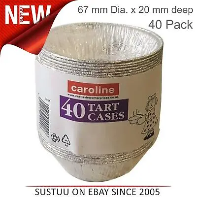 £7.84 • Buy Caroline Disposable Aluminium Foil Deep Tart Cases / Mince Pie│Pack Of 40