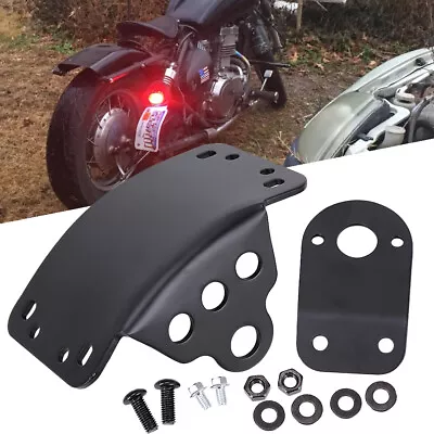 Motorcycle Side Mount License Plate Bracket Tail Light Holder For Harley Bobber • $25.64