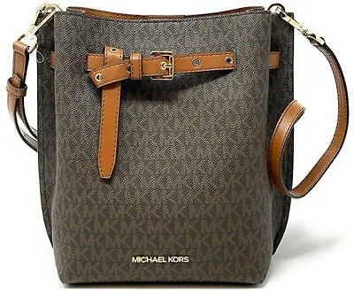 Michael Kors Women Lady Small PVC Messenger Crossbody Purse Handbag Bag Brown MK • $105