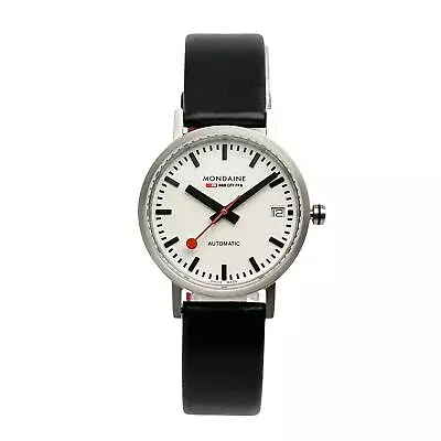 Mondaine Classic 33mm Steel White Dial Automatic Ladies Watch A128.30008.16SBB • $599
