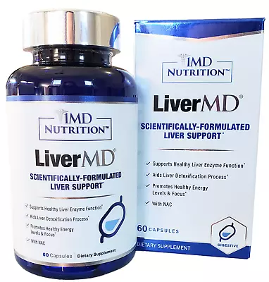 1MD LiverMD Liver Repair Support Supplement New Sealed 60 Capsules Exp. 01/2026 • $41.99