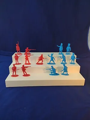 Marx Revolutionary War Red & Blue Playset Figures X14 • $29.99