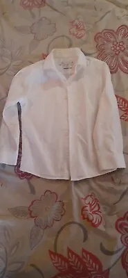 Zara Boy Slim Fit White Dress Shirt Size 6 • $3.50