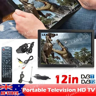 Portable 12  Digital TV 1080P HD TFT LED Car USB HDMI TV Video Player Television • $142.55