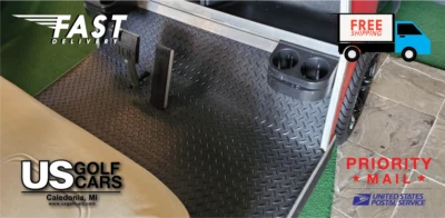$68 • Buy Club Car DS 1982 To Current Golf Cart Black Rubber Diamond Plate Floor Mat NEW!!