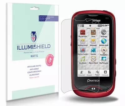 ILLumiShield Anti-Glare Matte Screen Protector 3x For Pantech Hotshot (Verizon) • $10.95